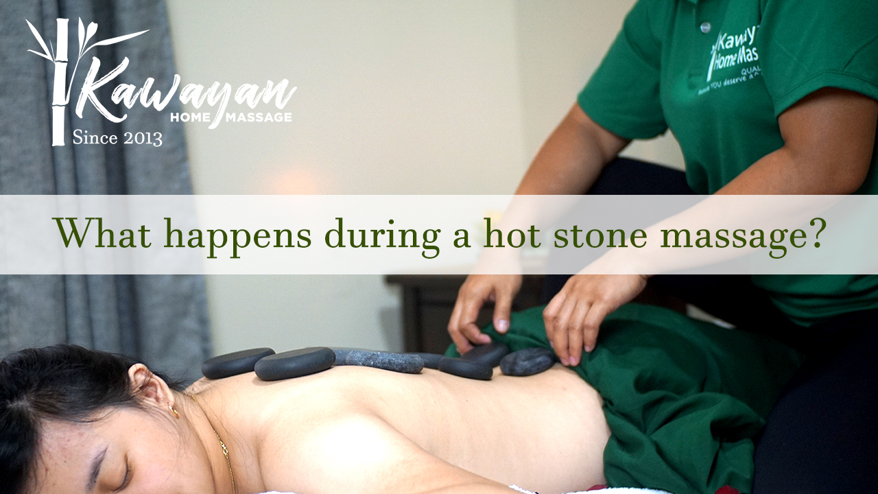 What happens during a hot stone massage?
