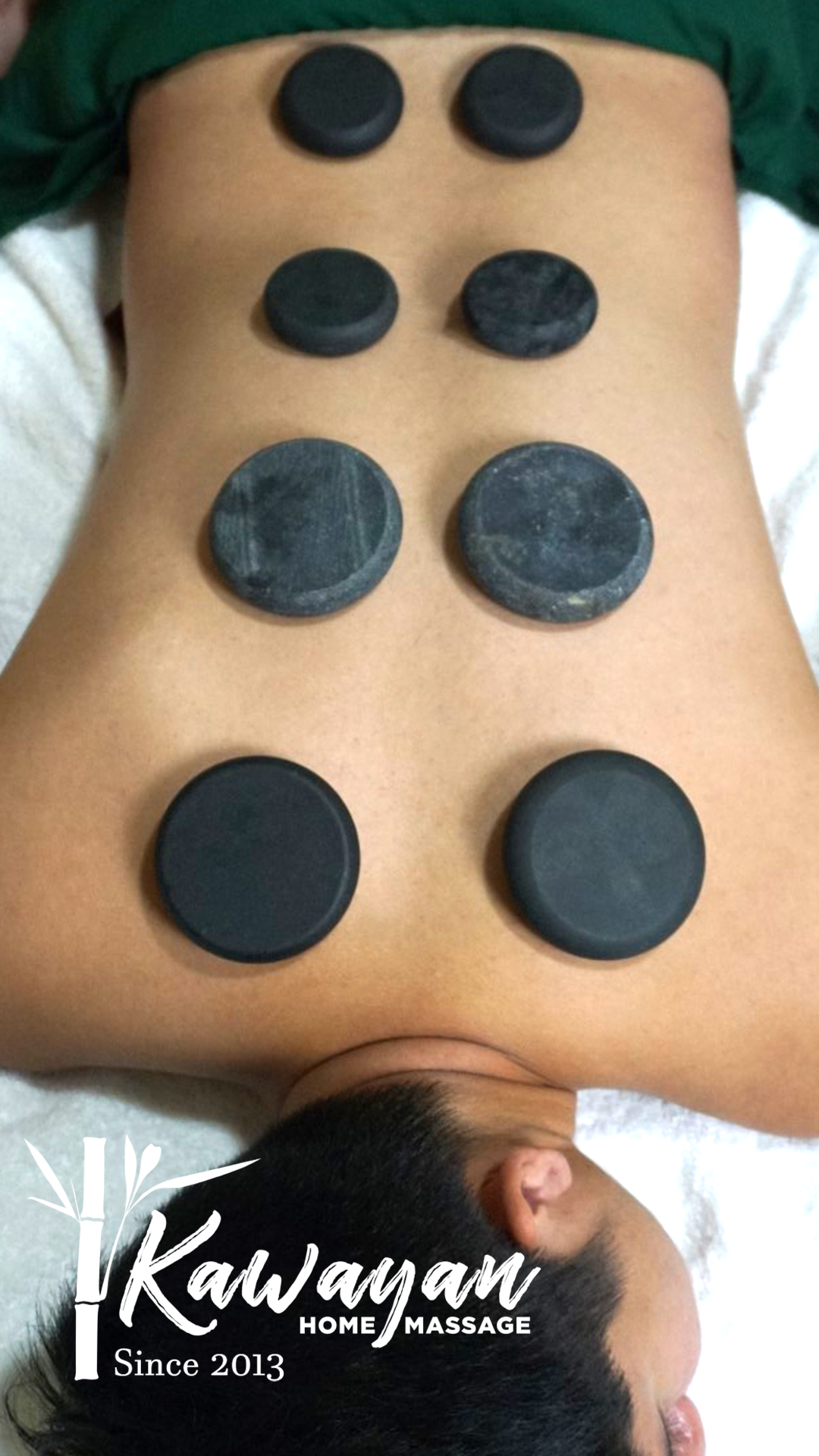What happens during a hot stone massage?